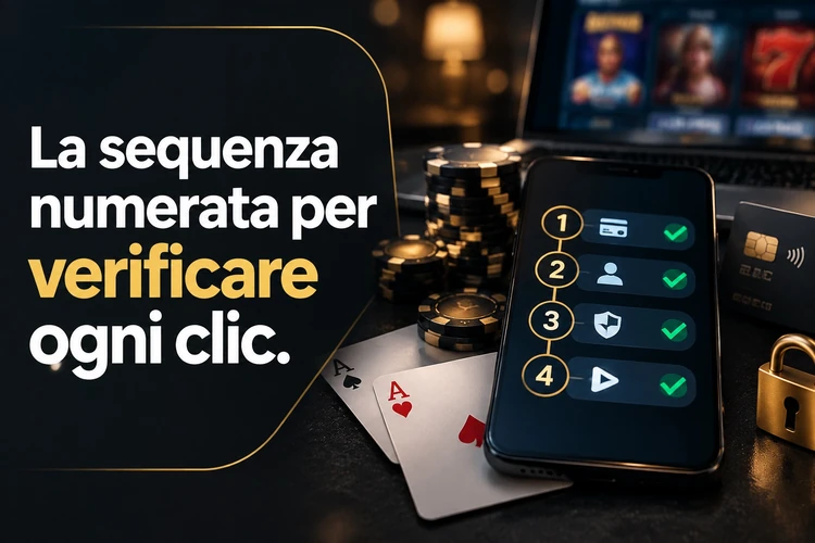 La sequenza numerata per verificare ogni clic