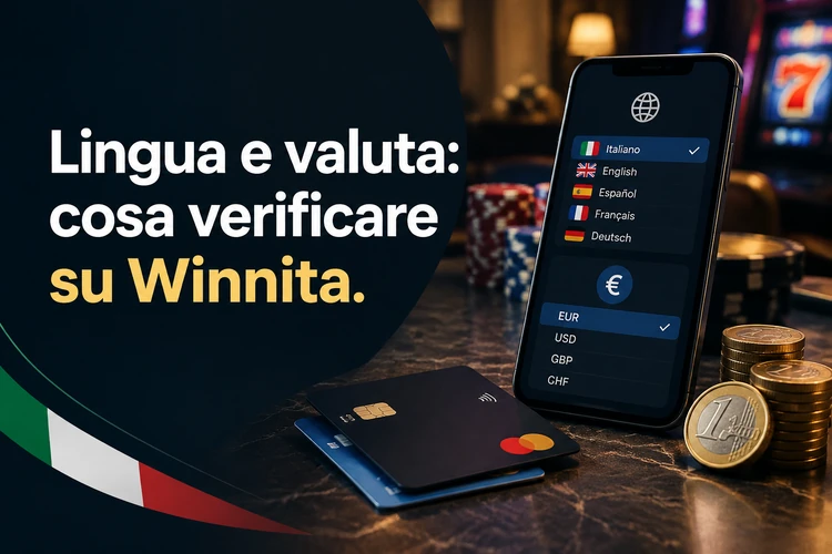 Lingua e valuta: cosa verificare su Winnita
